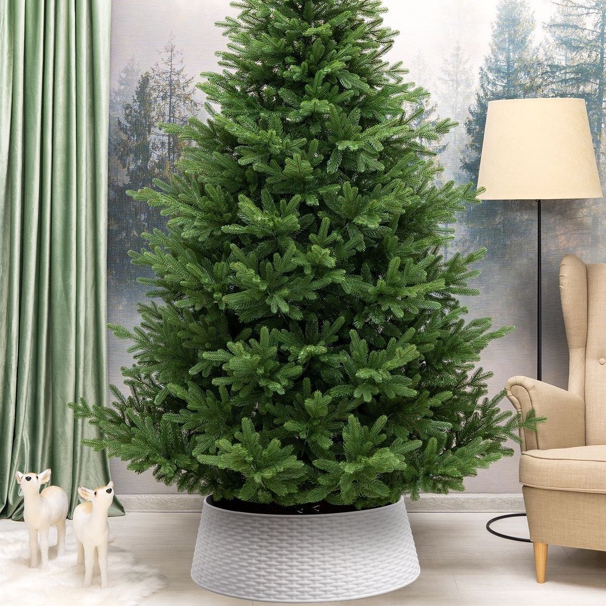 Юбка для основания елки Моя Елочка d72 см d61 см h23 см белый 2424-5336