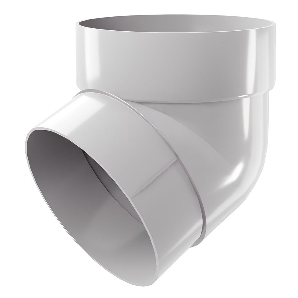 Колено трубы ПВХ GL 90 мм 67 RAL9003 белое