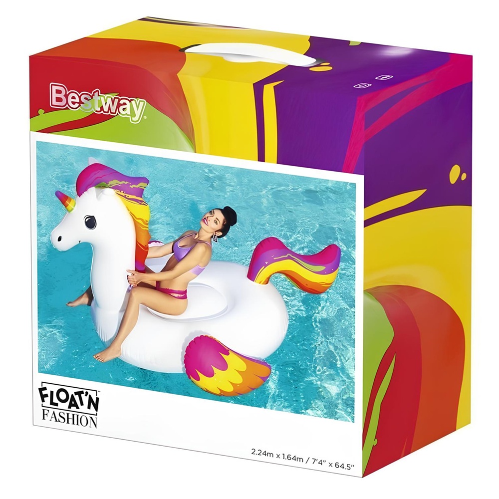 Игрушка надувная для плавания 224х164 см до 90 кг Bestway Единорог