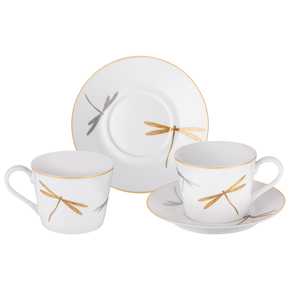 Набор чайный Lefard Elegance на 2 персоны 4 предмета 220 мл фарфор