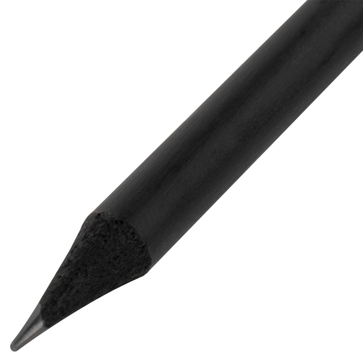 Карандаш чернографитный BRAUBERG Black Wood НВ с резинкой