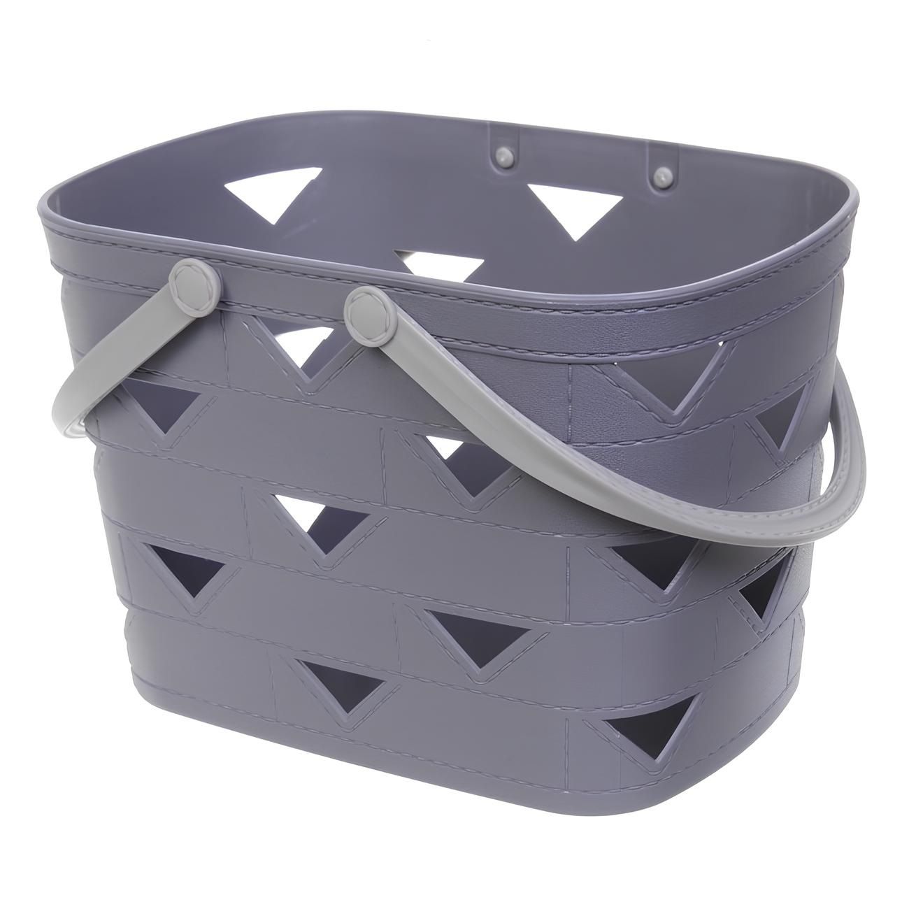 Корзина для хранения Лерберг 26,5х18х17 см с ручками пыльно-серая