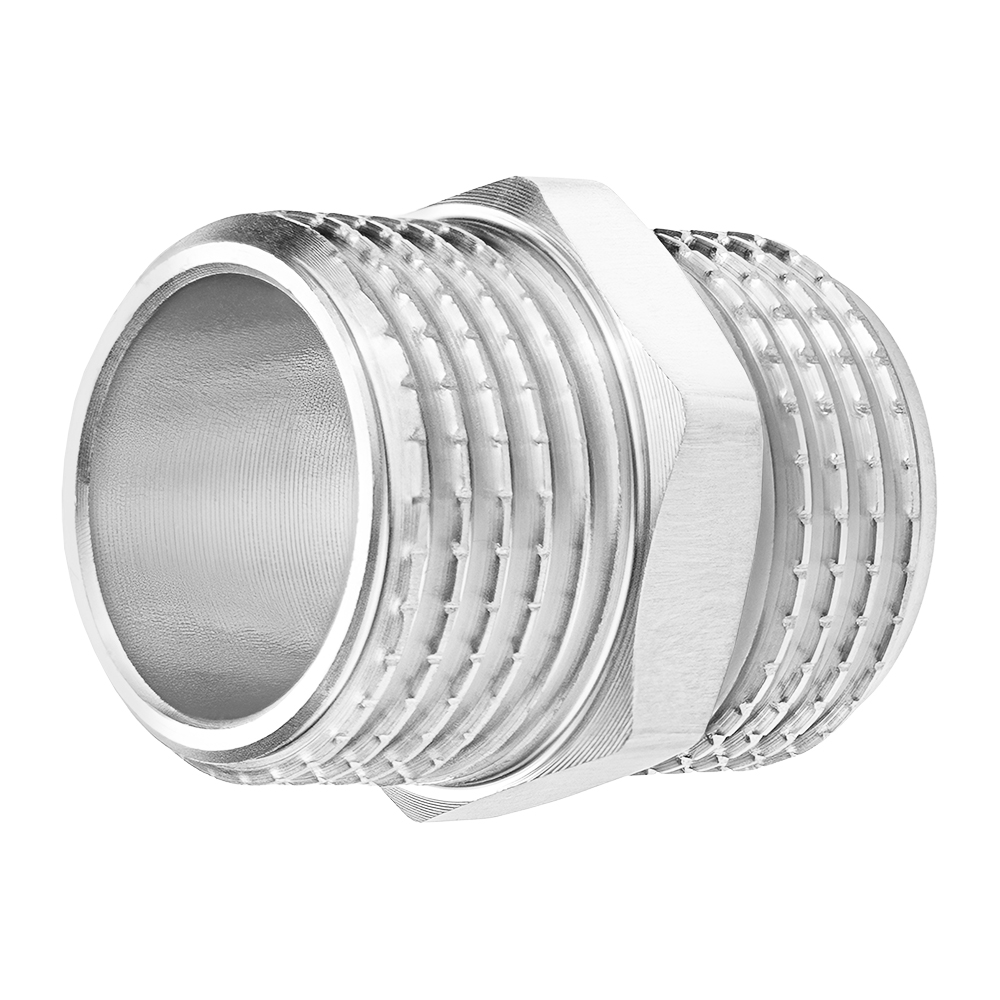 Ниппель для гибкой подводки 1/2" НР нержавеющая сталь AISI 304 MPF MP-У ИС.072870