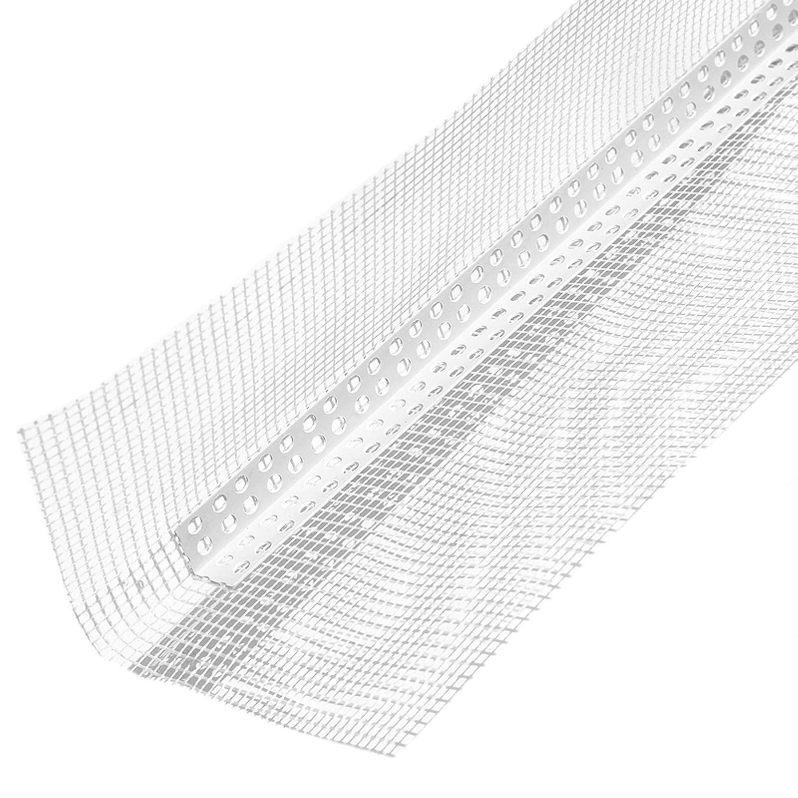 Угол перфорированный ПВХ с сеткой 100х150х2500 мм