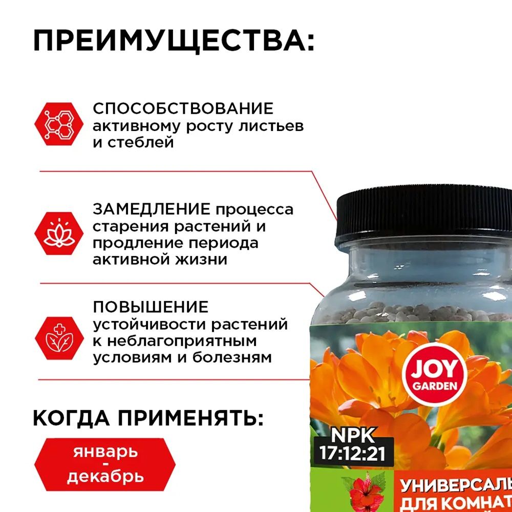 Удобрение для комнатных растений Joy Garden 200 г