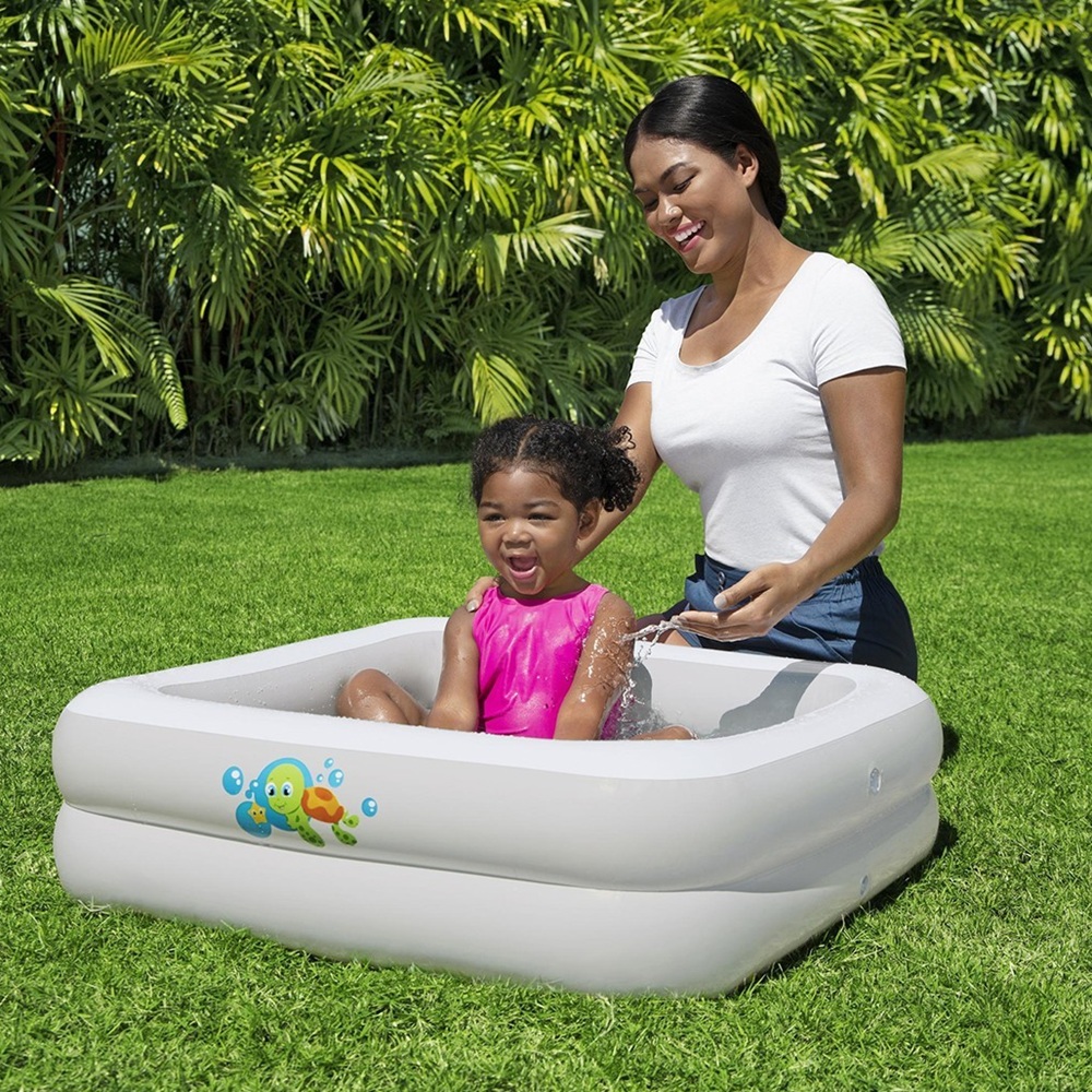 Бассейн детский надувной 86х86х25 см Bestway Baby Tub 51116 рем комплект