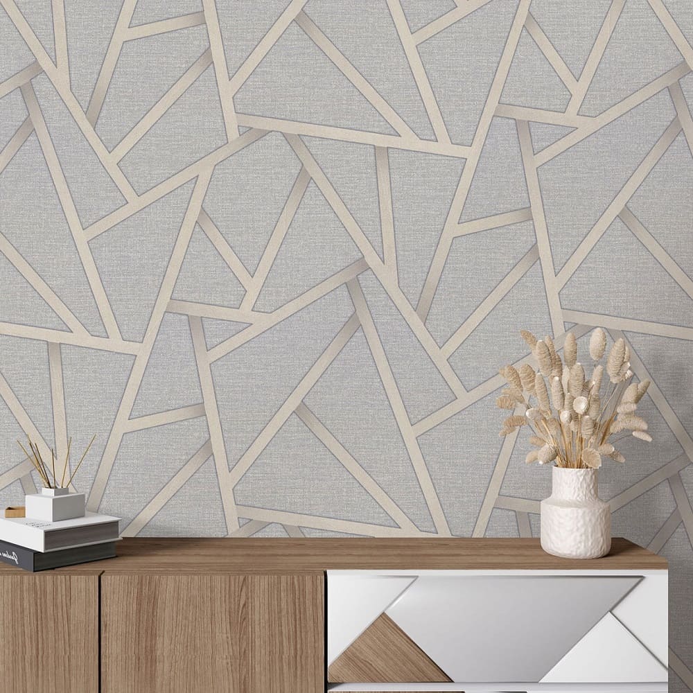 Обои 9199-11 Monte Solaro 1,06х10 м Artisan геометрия на рогожке серый
