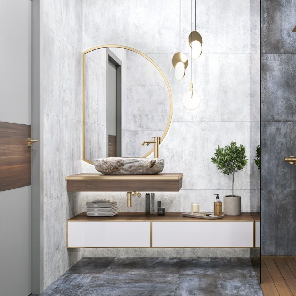 Керамогранит Alma Ceramica Oxide GFU04OXD07R (S) 60x60 см 9 мм св-серый 1,8 м2