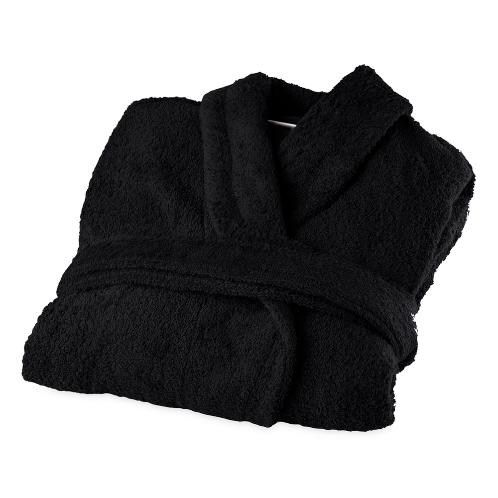 Халат махровый унисекс шалька АлтынАсыр размер 48-50 черный