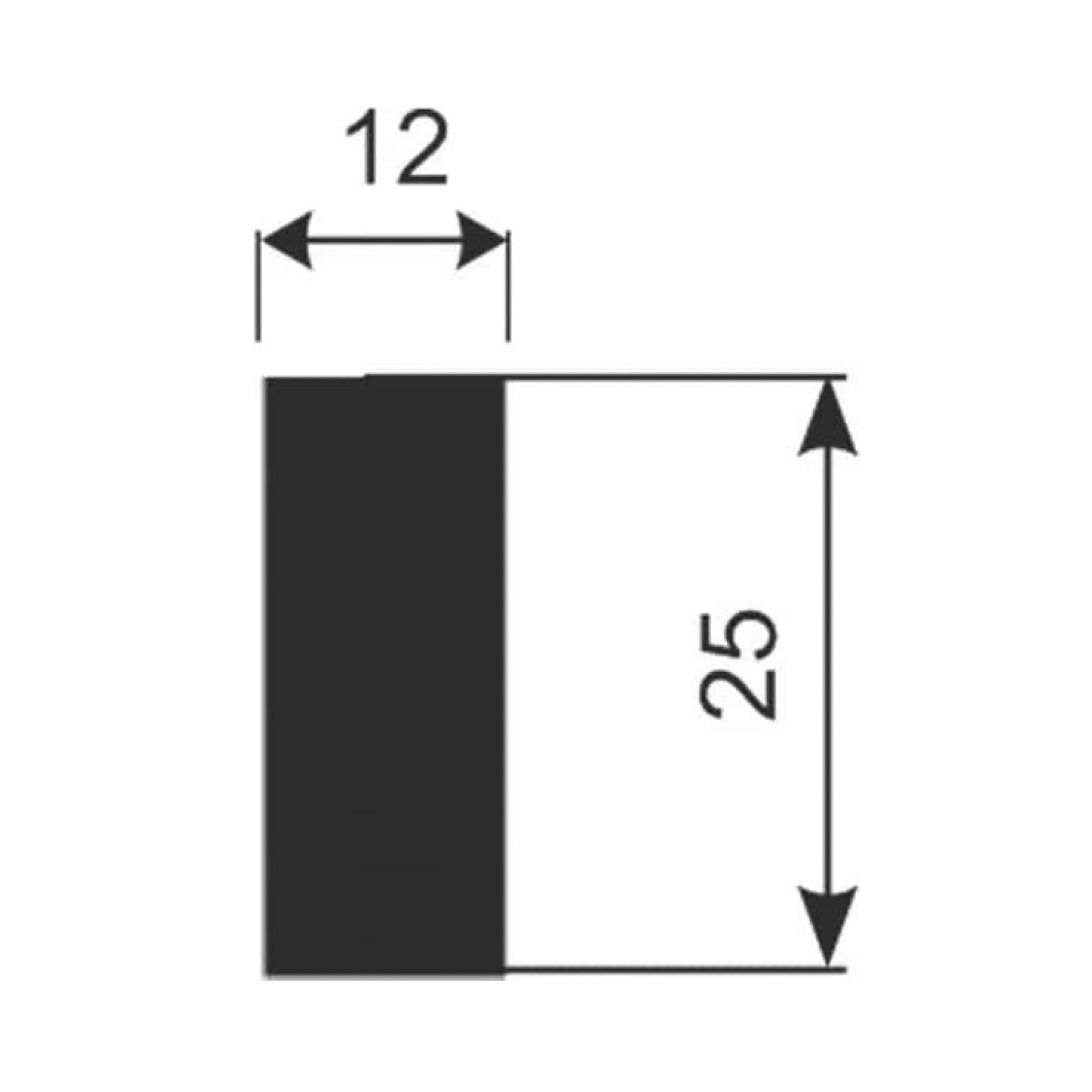 Рейка Cosca Экополимер RX001 25х12х2000 мм белая