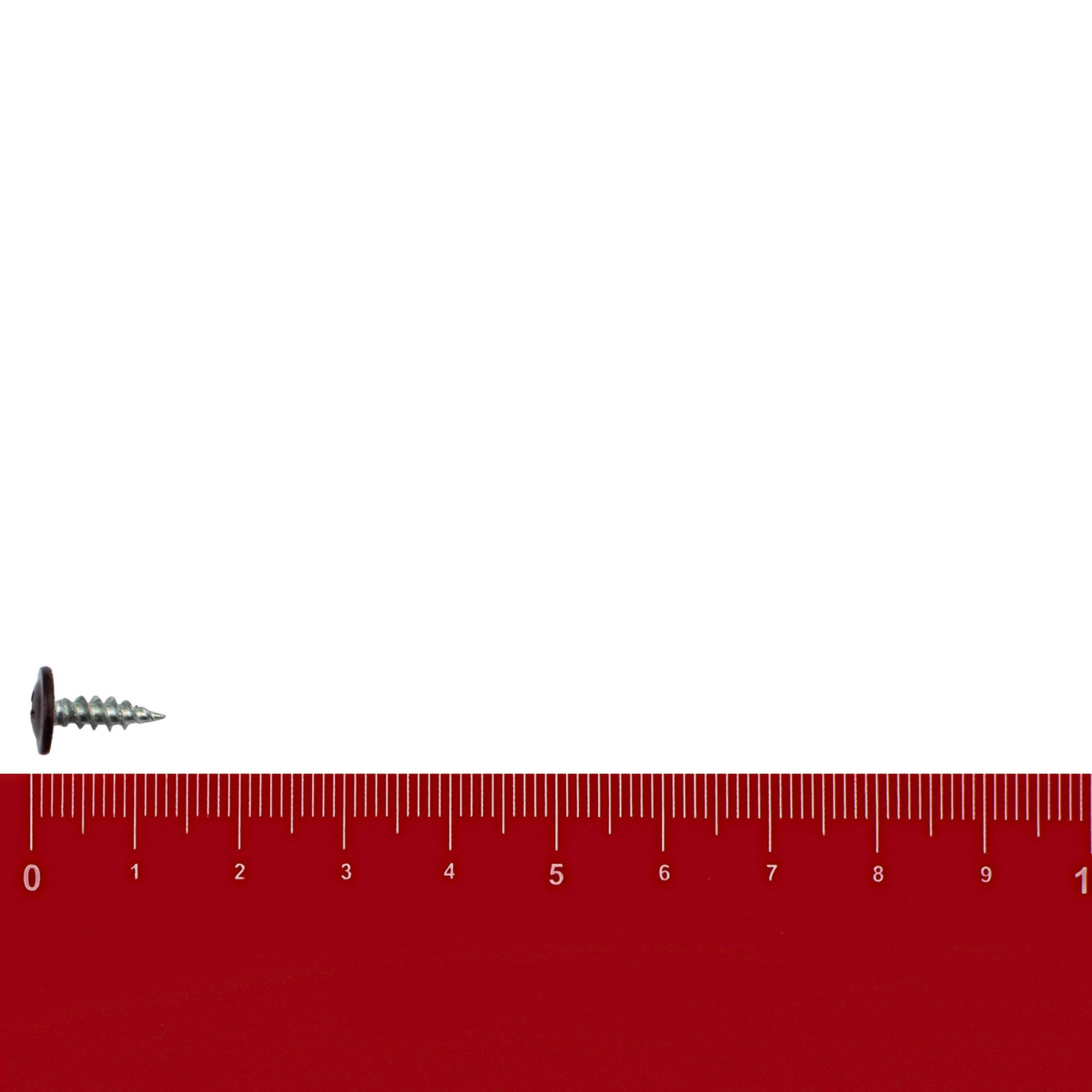 Саморез прессшайба 4,2х13 мм острый коричневый RAL 8017 вес