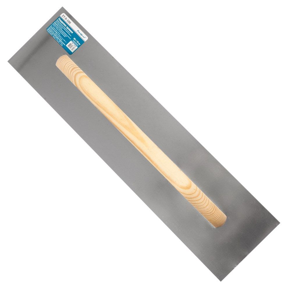 Гладилка прямая, 130 х 480 мм, нержав. сталь, деревянная рукоятка27-0-100 (Remocolor) (шт.)