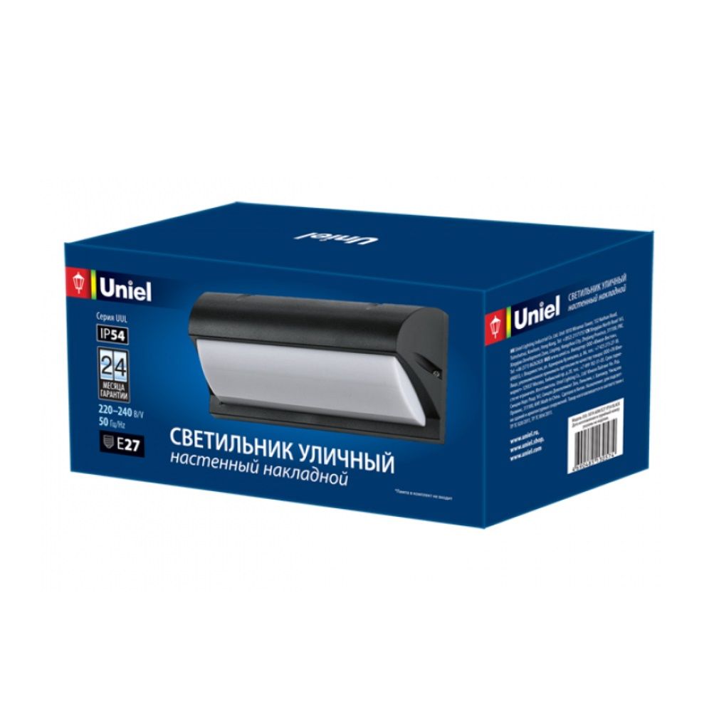 Светильник уличный под лампу UUL-S07A 60W/E27 IP54 BLACK черн Uniel
