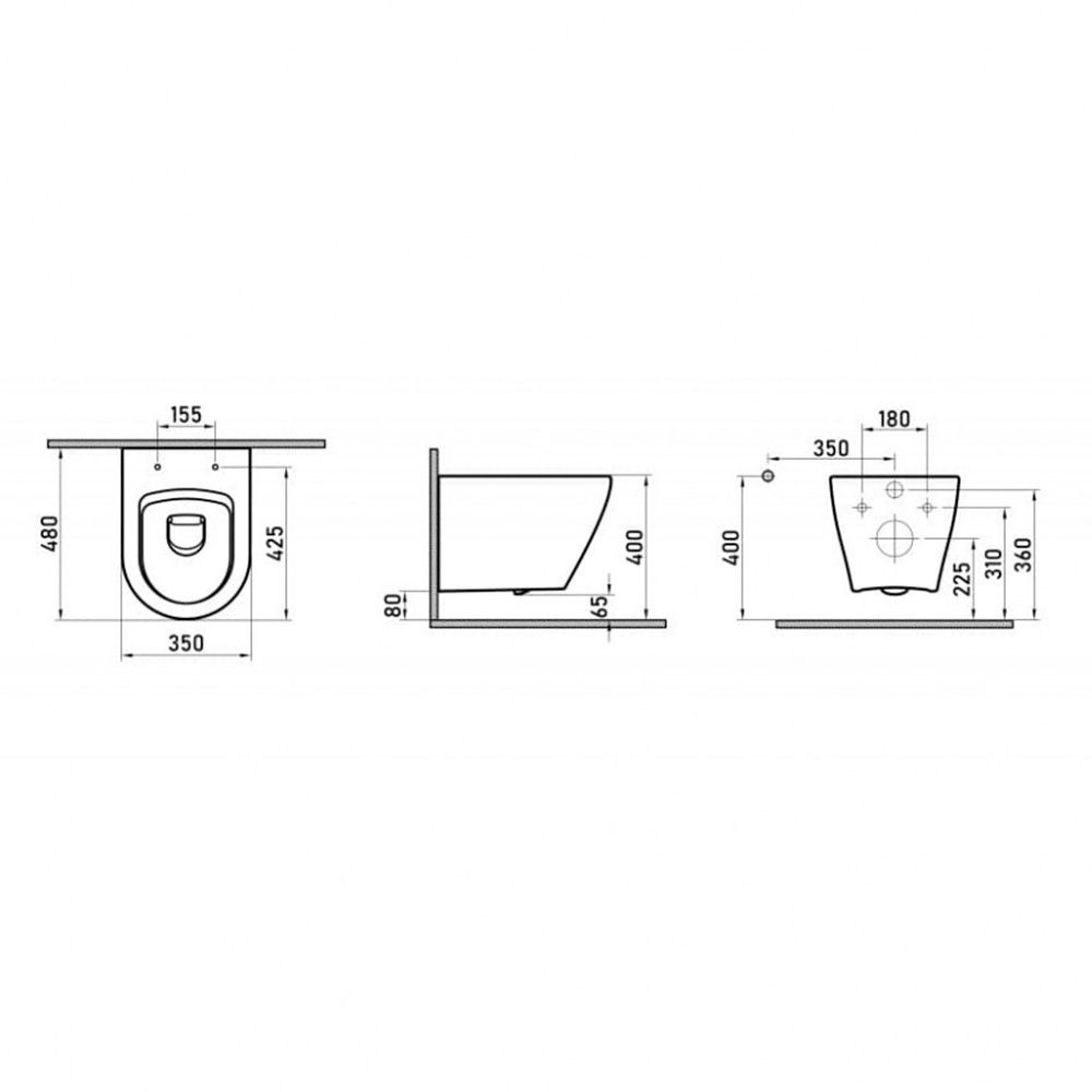 Унитаз подвесной Berges Okus 48 см сиденье дюропласт Toma Slim SO микролифт быстросъемное