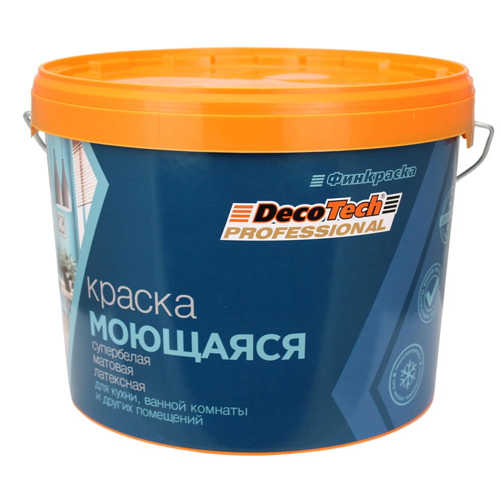 Краска в/э DecoTech моющаяся база WA 10 кг/9 л