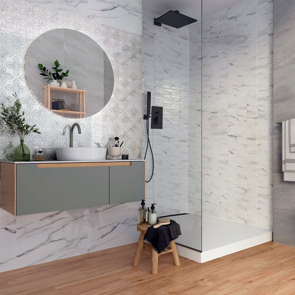 Плитка настенная Gracia Ceramica Ribeira white wall 01 30х50 см белая 1,2 м2