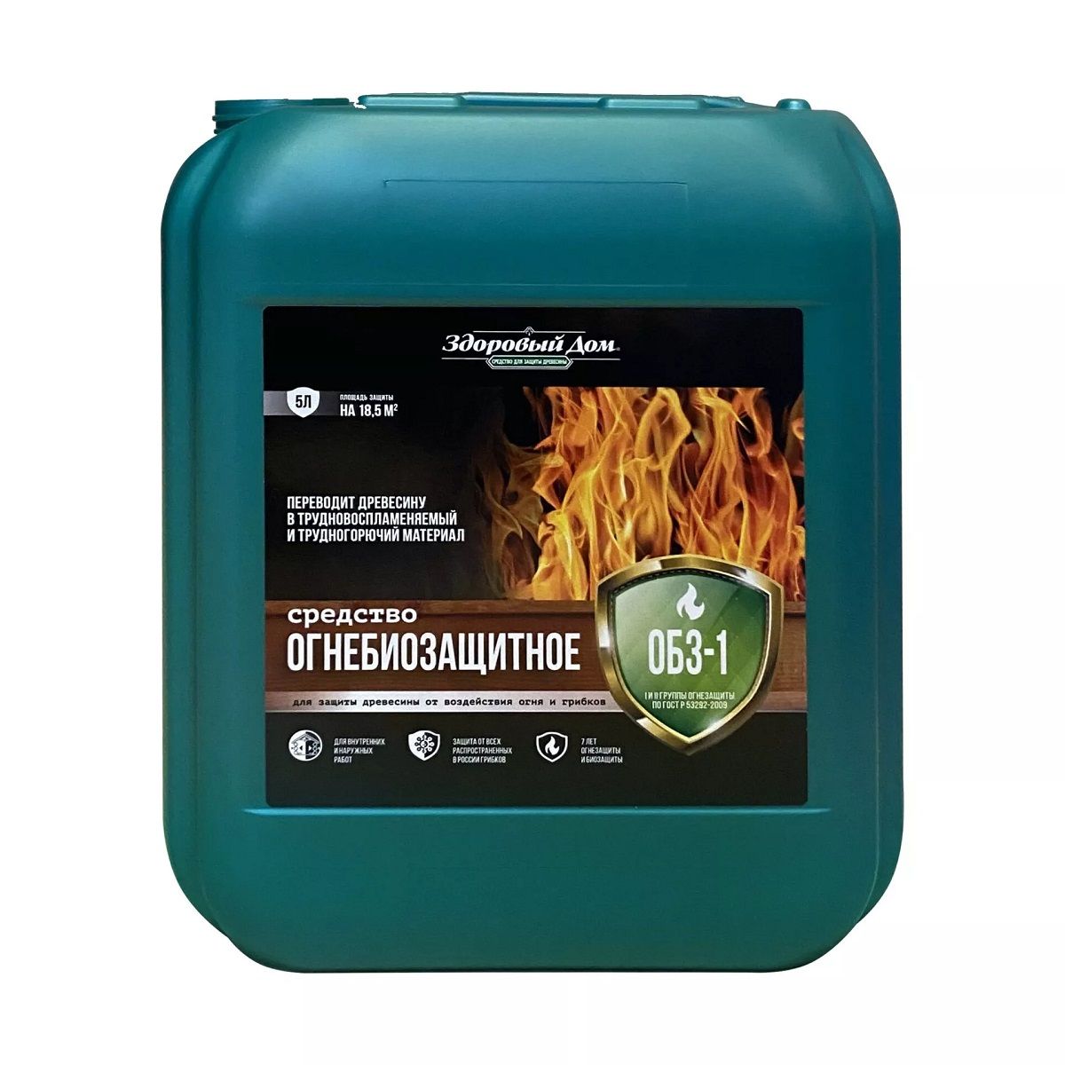 Здоровый Дом ОГНЕБИО деревозащитное средство 5 л Л-С