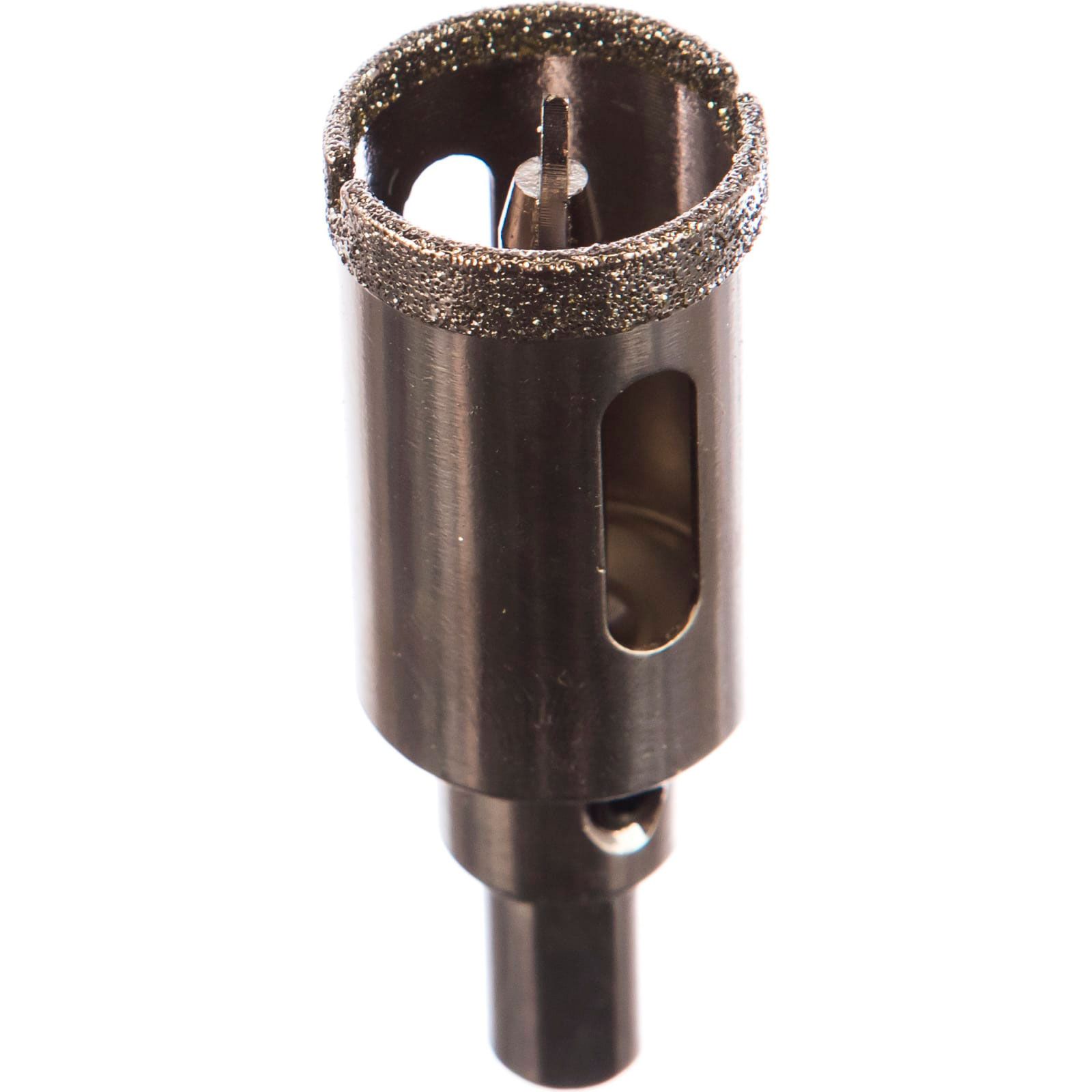 Коронка алмазная по керамограниту и керамике 25х70 мм пилотное сверло Практика Профи 917-590