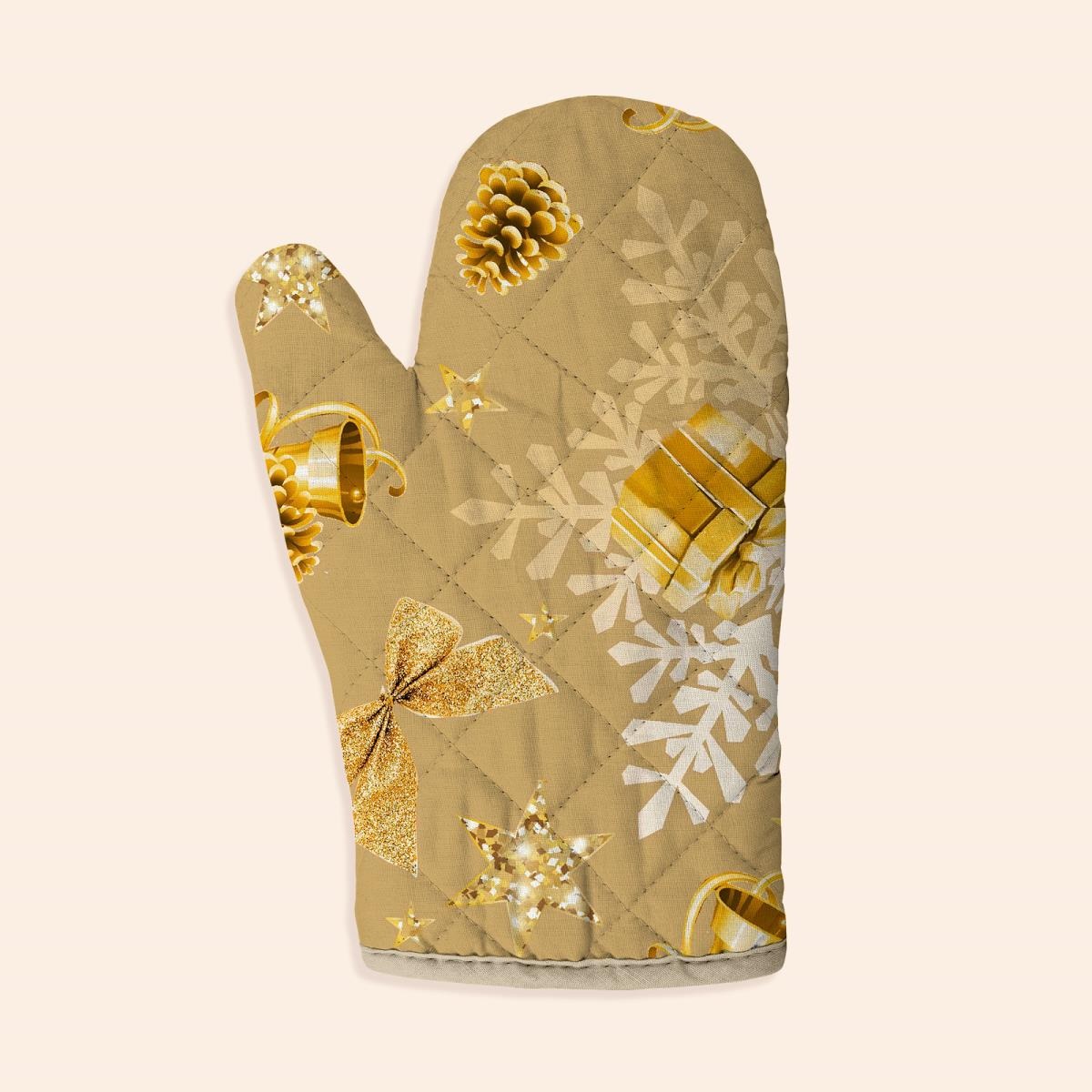 Прихватка-рукавица рогожка Vse Doma 18х28 см 60320-1 Сказочное Рождество