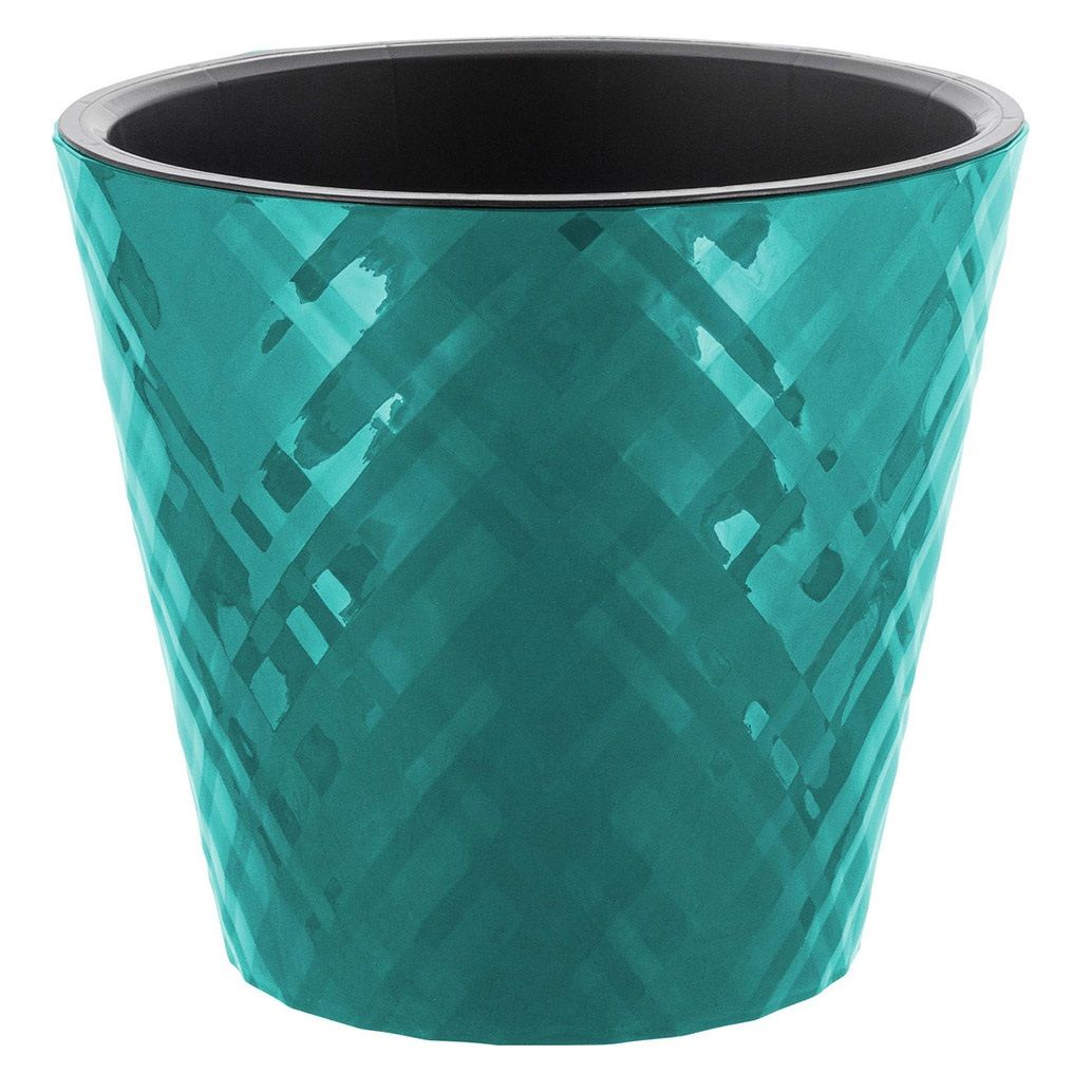 Горшок цветочный InGreen Manhattan Тропический лес 12,5 см 1 л c дренажной вставкой