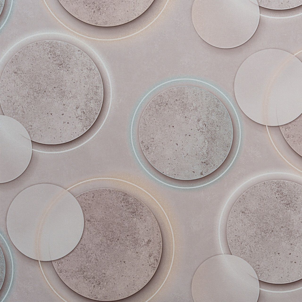 Обои OVK Design Пульсар 11285-01 бежевые геометрия 3D 1,06х10,05 м