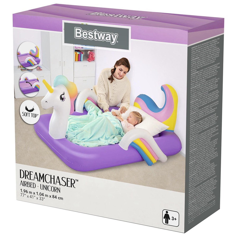 Матрас надувной детский 104х196x84 см до 70 кг Bestway DreamChaser Единорог 67713