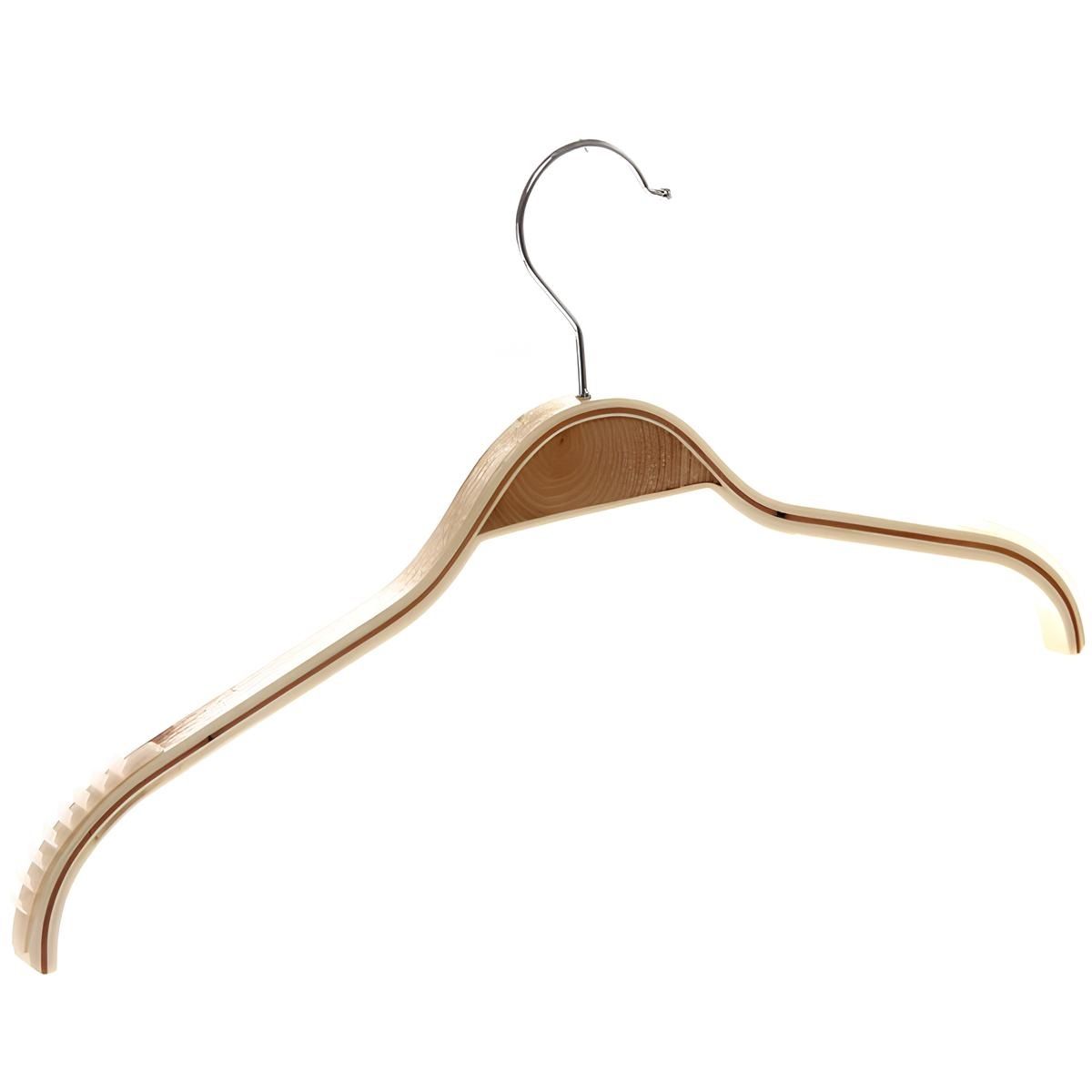 Вешалка-плечики р.40-44 светлое дерево с противоскользящим покрытием 767-043