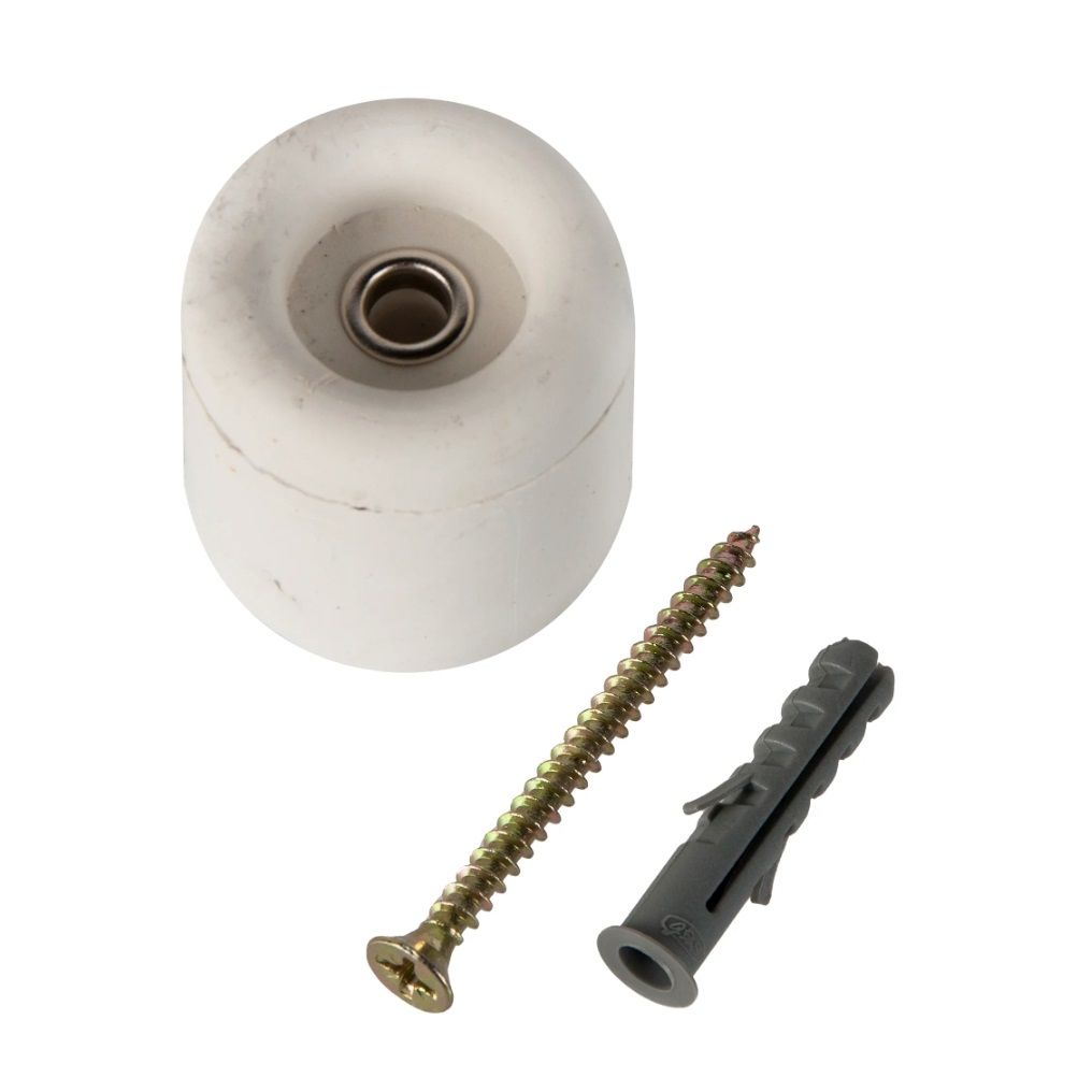 Стопор дверной резиновый (белый) LDS008WH