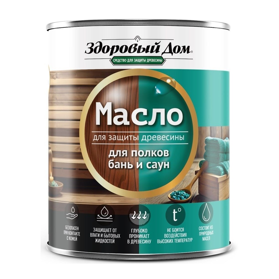 Масло для полков бань и саун Здоровый Дом бесцветное 1 л