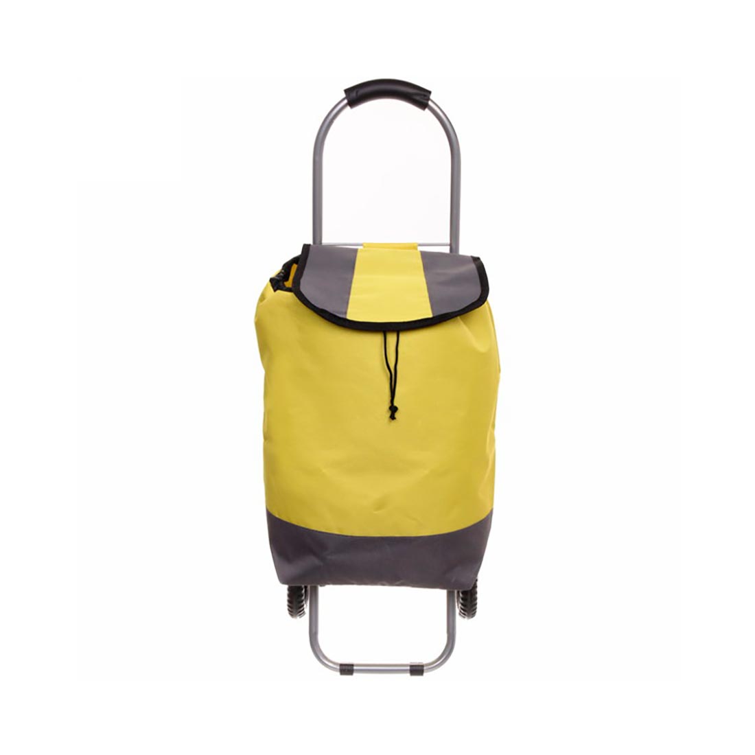 Тележка хозяйственная с сумкой до 15 кг 86х32х28 см колеса 14 см желтая ST-821