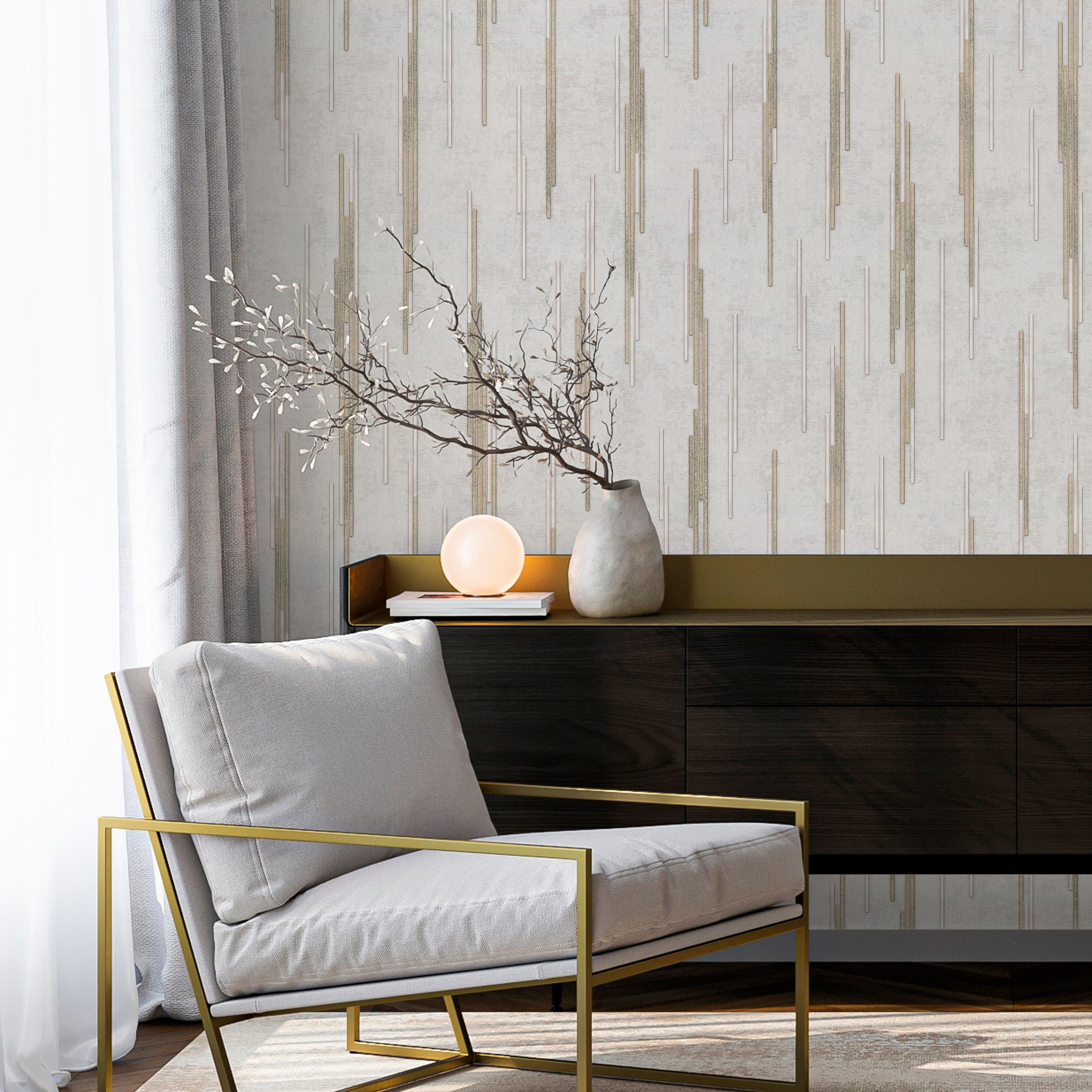 Обои Артекс Темпо 11347-02 серые геометрия 1,06х10 м