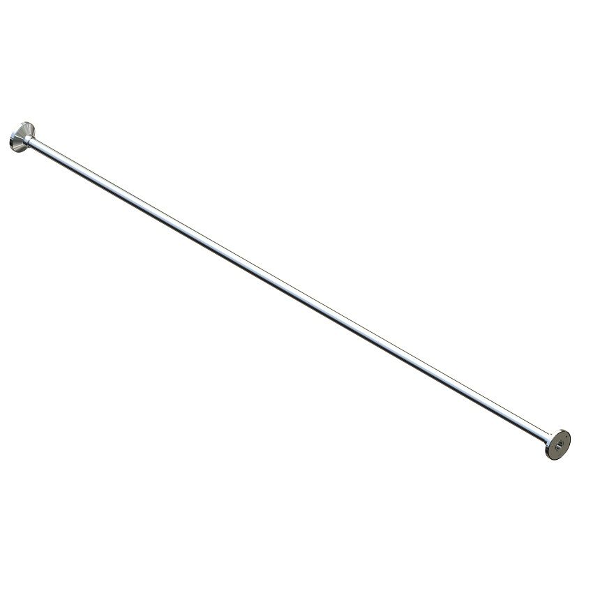 Карниз для ванной комнаты 170 см хром