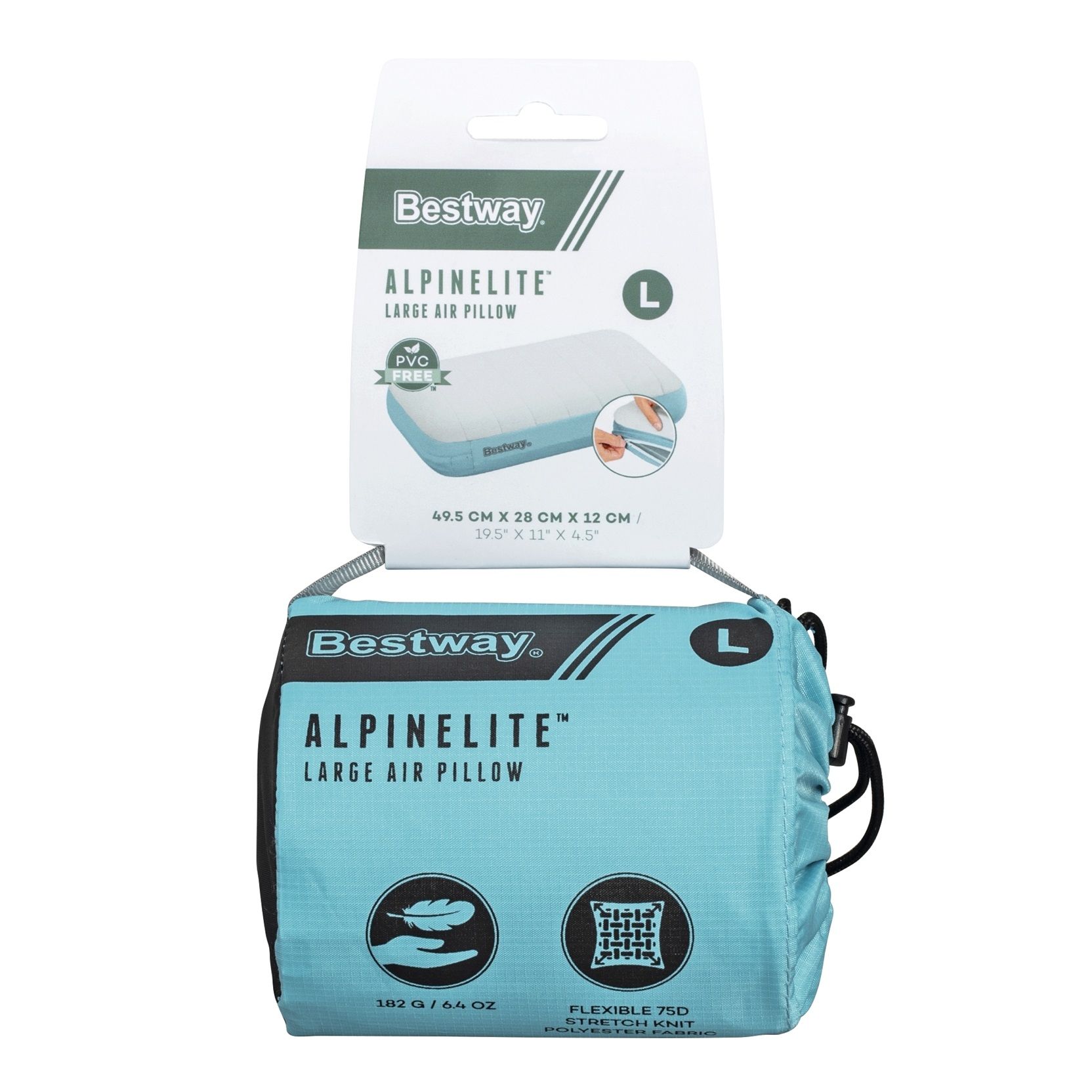 Подушка надувная 49,5x28x12 см Bestway AlpineLite 69625