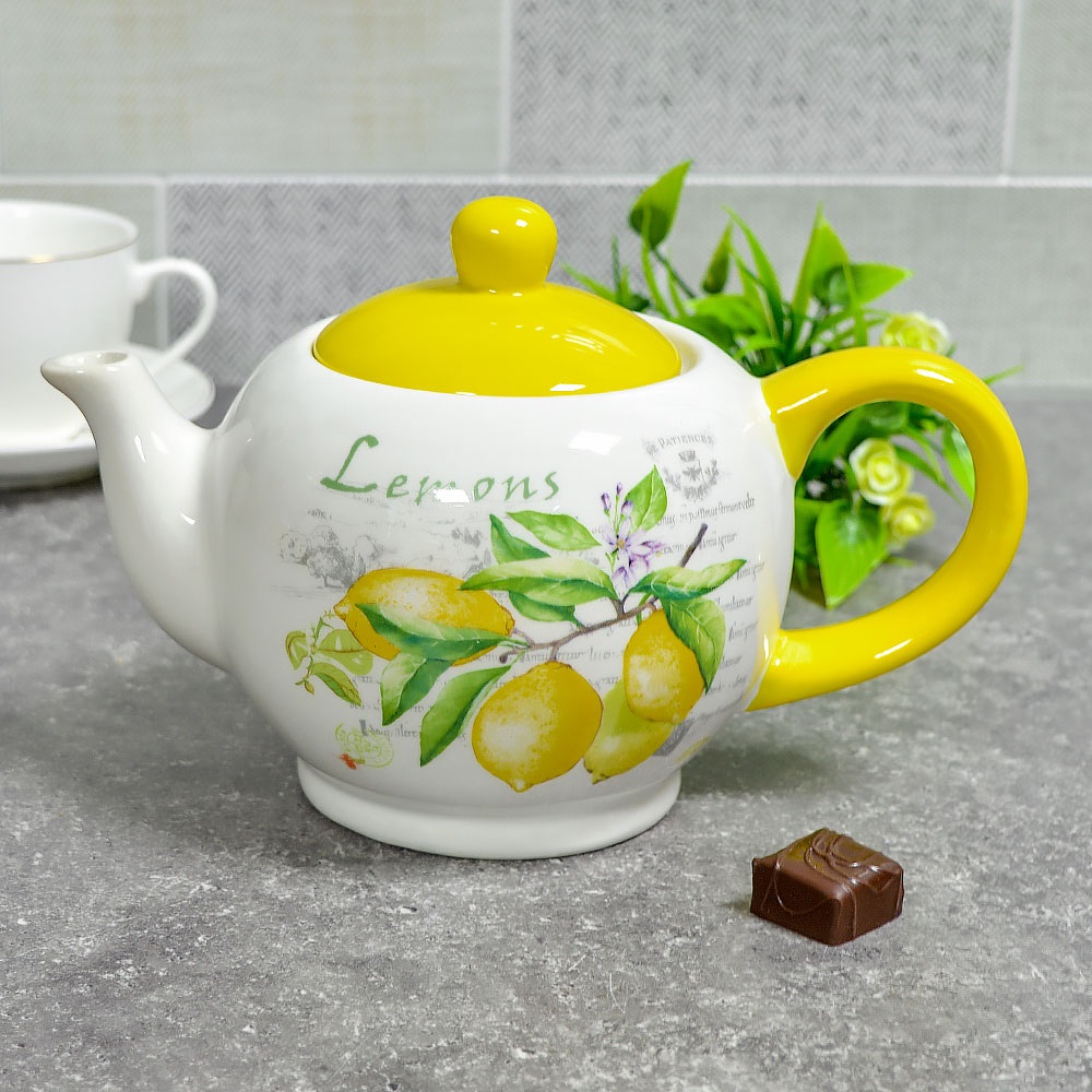 Чайник заварочный Лимоны 950 мл керамический MFK21083