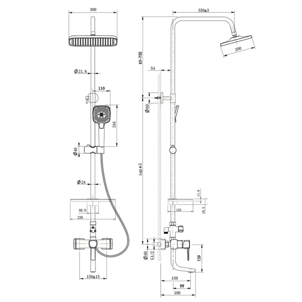 Душевая система Lemark LM0562C