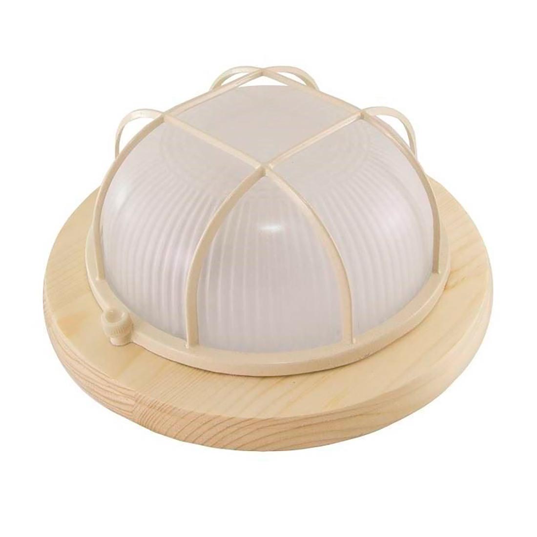 Светильник для бани Termo 60 01 18 круглый с решеткой, береза IP54 60Вт 1хЕ27