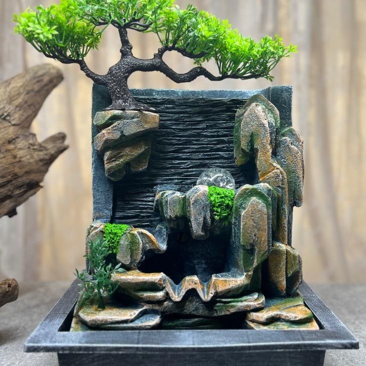 Фонтан декоративный 33х23х50 см с шаром 2024-7013