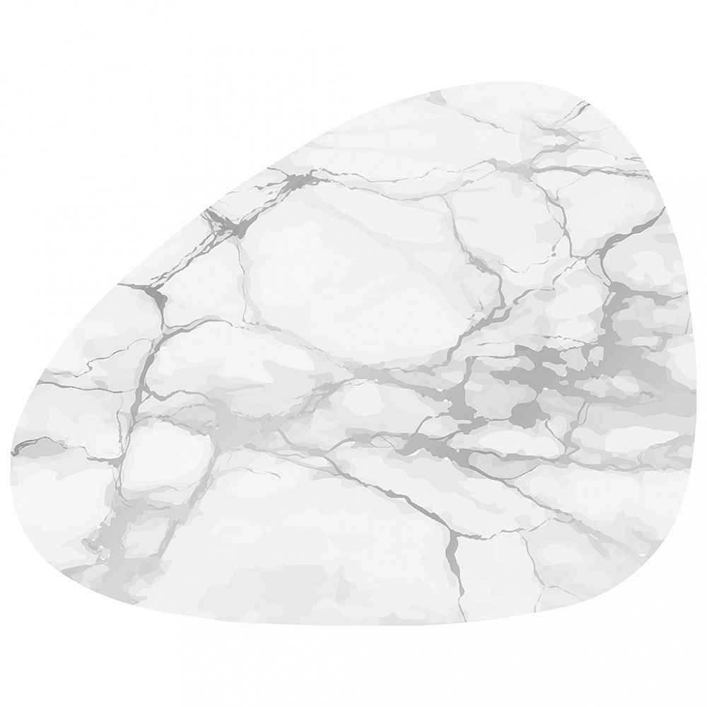 Салфетка сервировочная Сильвер 45х35,5 см бело-серая