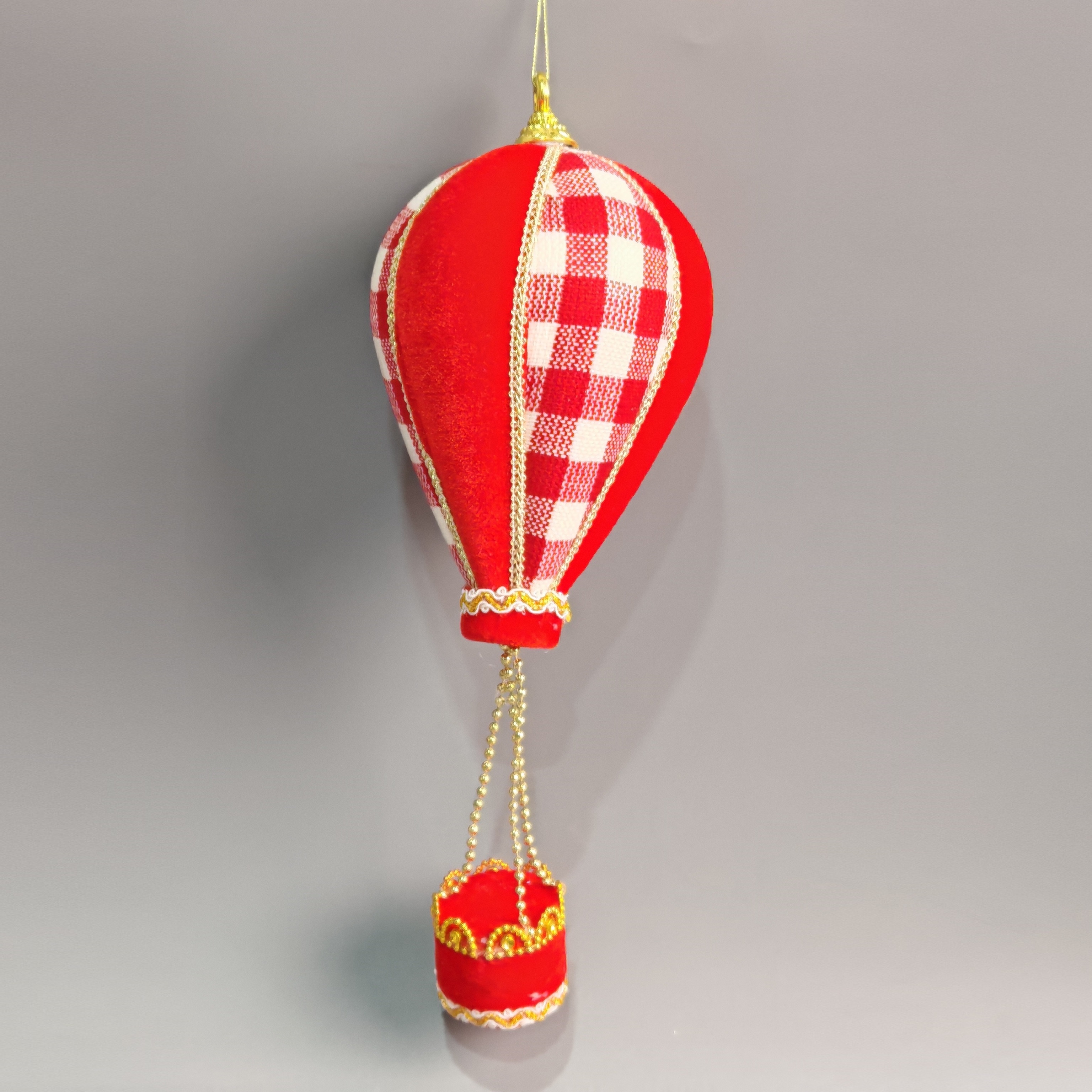 Игрушка елочная Моя Елочка Воздушный шар 30 см красный/белый 2025-0997