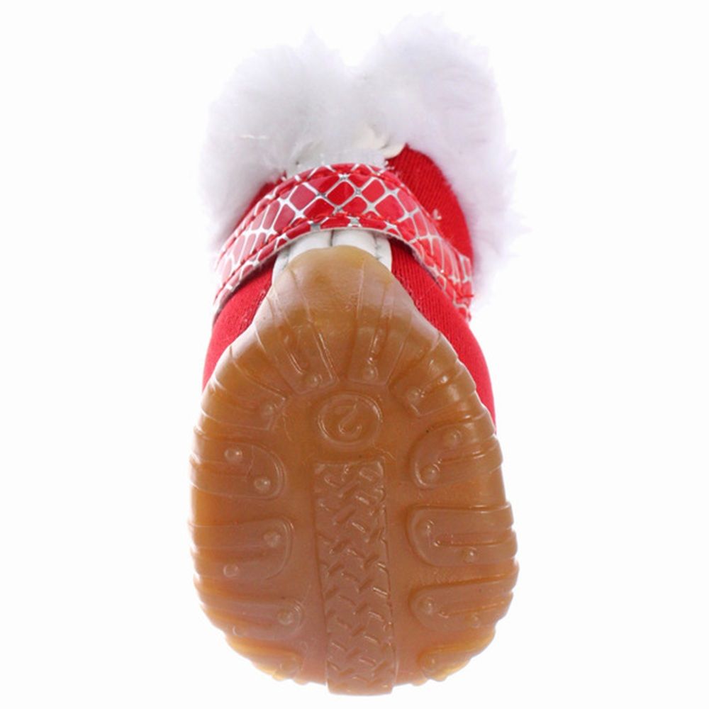 Ботинки зимние для животных Модный бро на липучке красные р 2 4,5 см