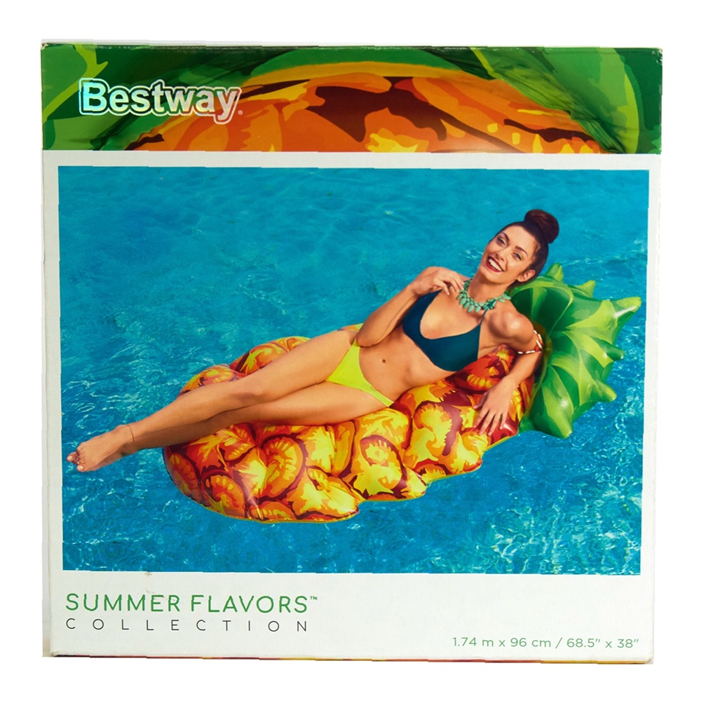 Матрас для плавания 174x96 см до 90 кг Bestway Pineapple Lounge