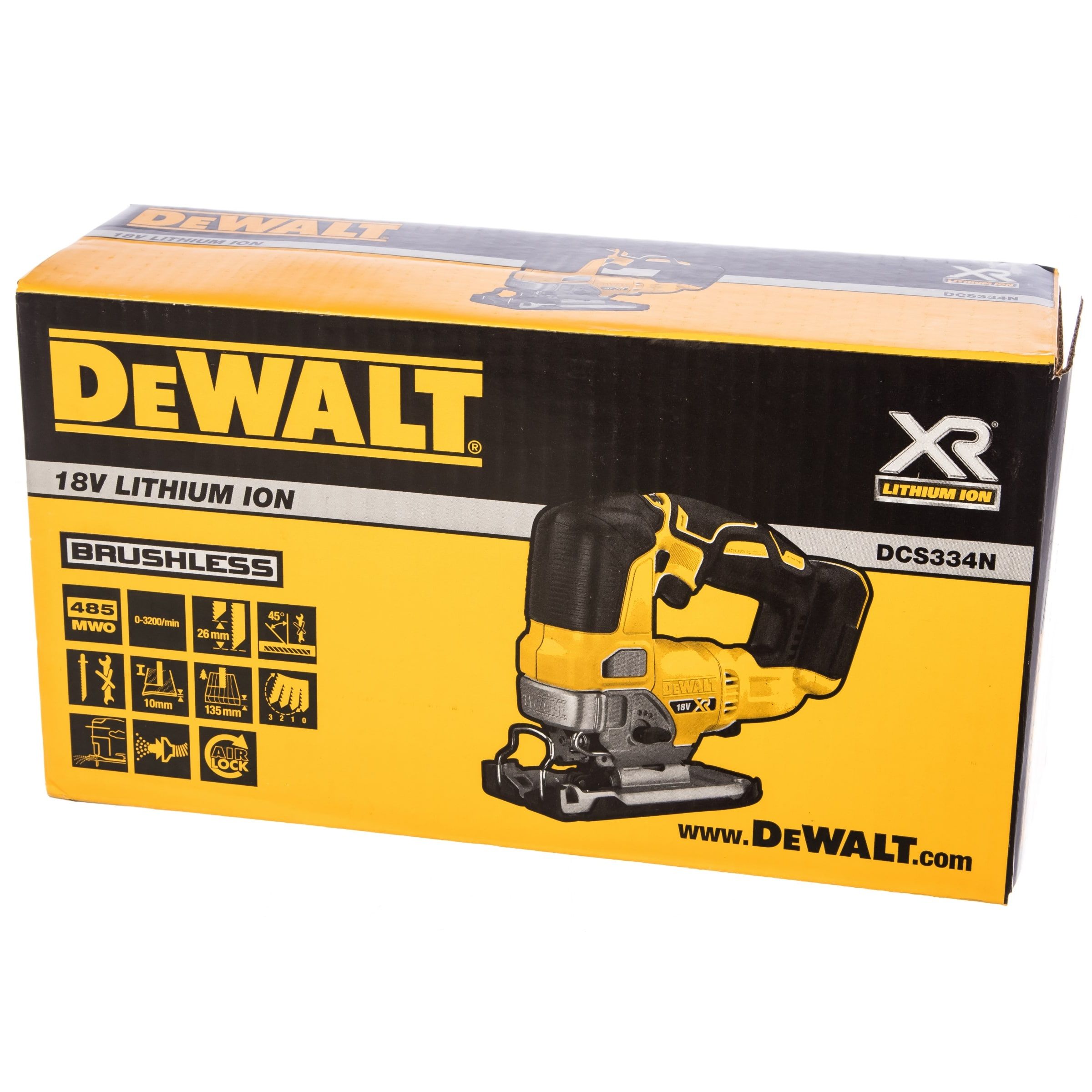 Лобзик аккумуляторный DeWalt DCS334N 18В без АКБ и ЗУ
