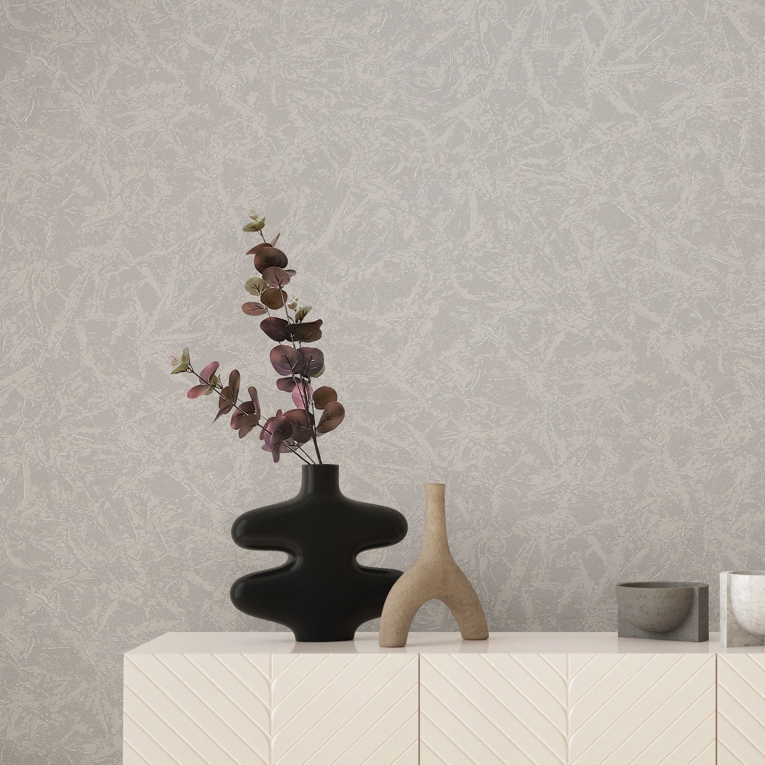 Обои Renowa Respect 38104-06 серые мрамор 1,06х10,05 м