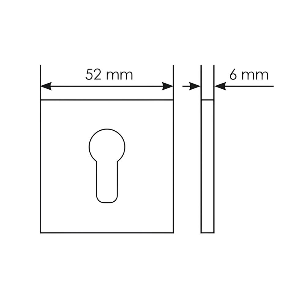 Накладка на цилиндр Morelli MH-KH-S6 W белый квадрат