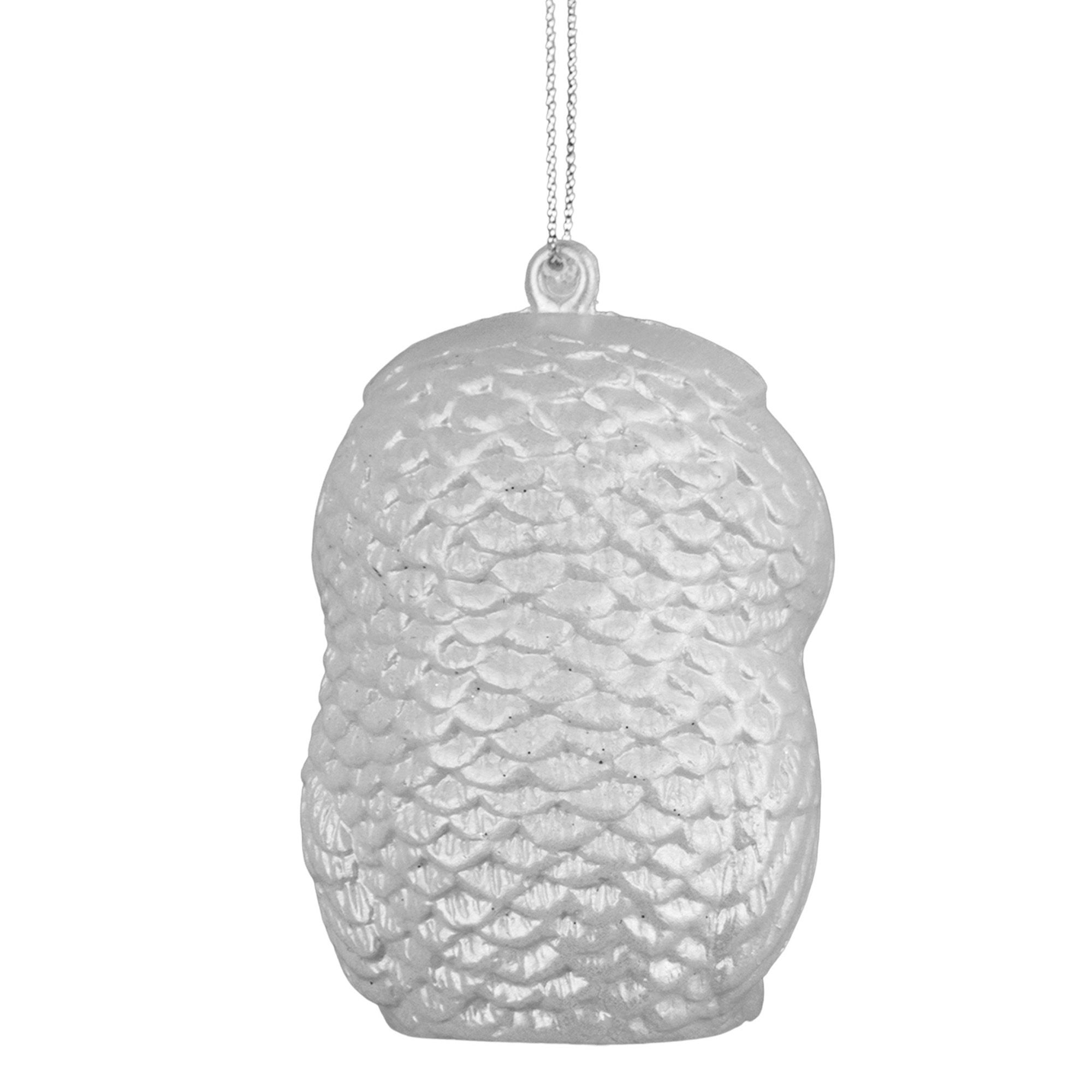 Украшение новогоднее Сова 7,5х5,4х5 см белый 10123-1124