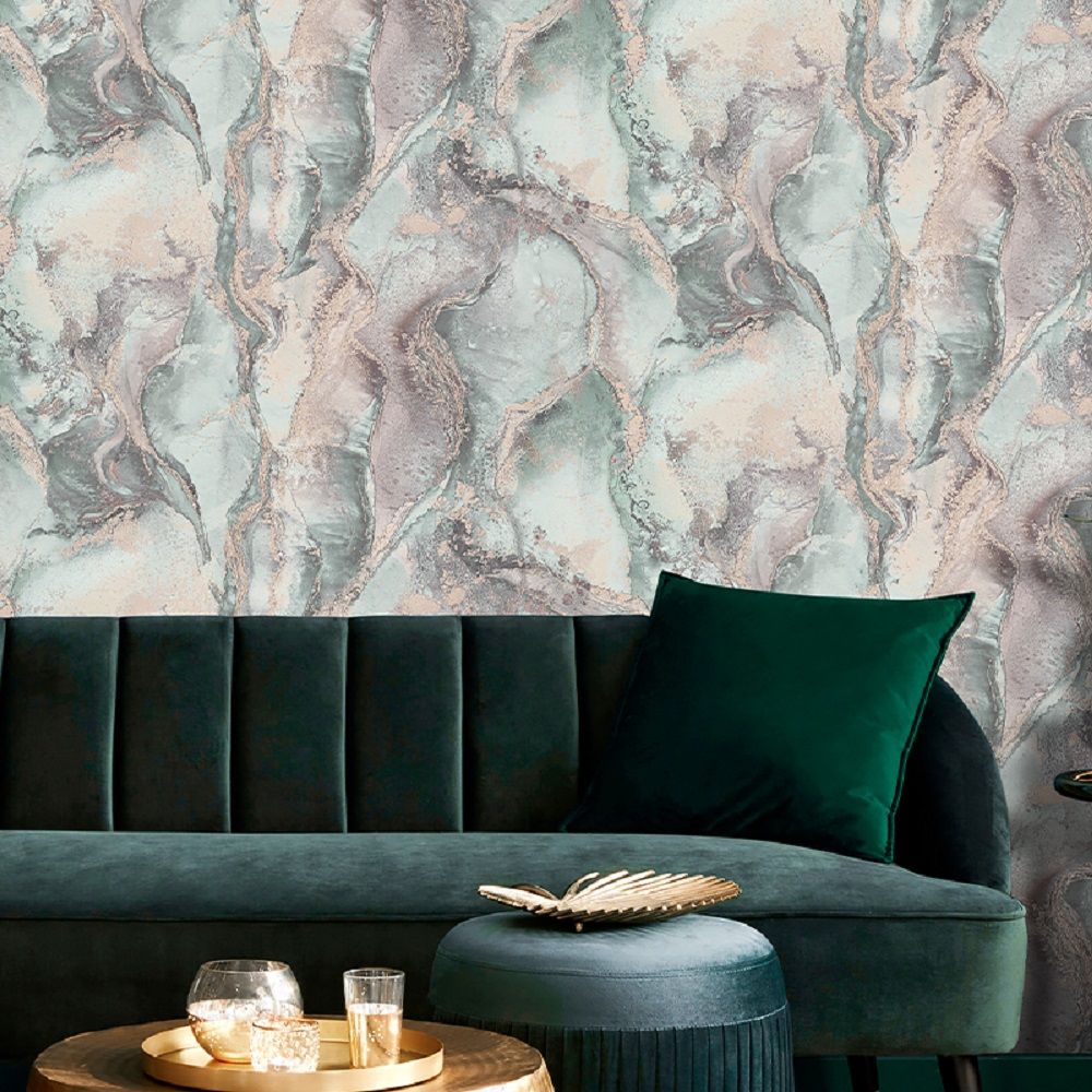 Обои 283443 Victoria Stenova 1,06x10,05 м Monte-cristo мотив зеленый