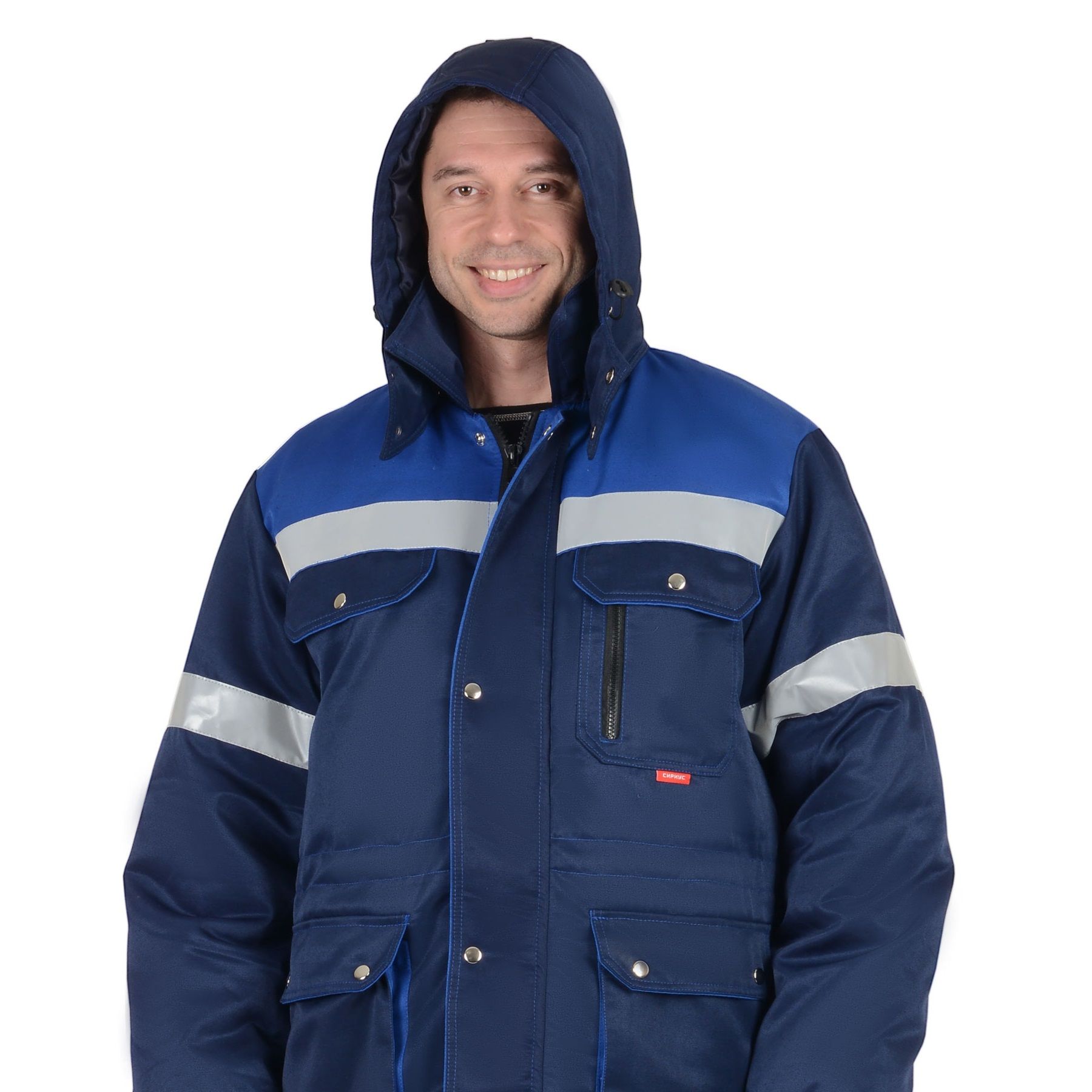 Костюм зимний Титан куртка, п/комб темно-синий СОП-50 мм р.104-108/170-176