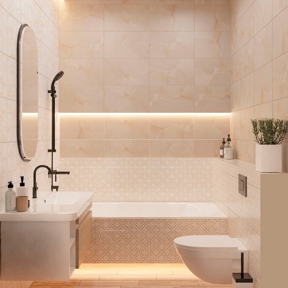 Плитка настенная Gracia Ceramica Donna beige wall 03 30х50 см бежевая 1,2 м2