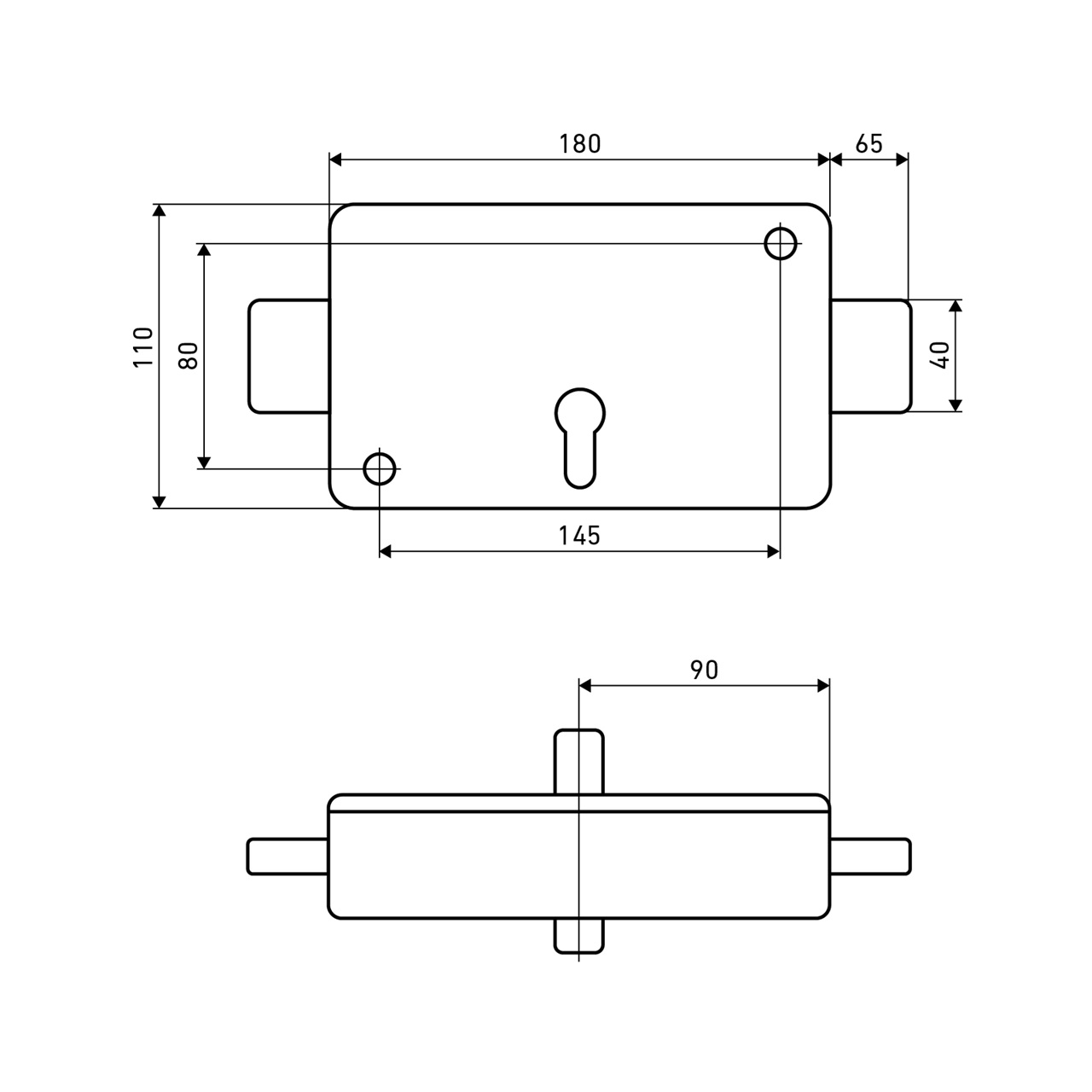 Замок накладной гаражный цилиндровый Аллюр ЗГЦ серебро
