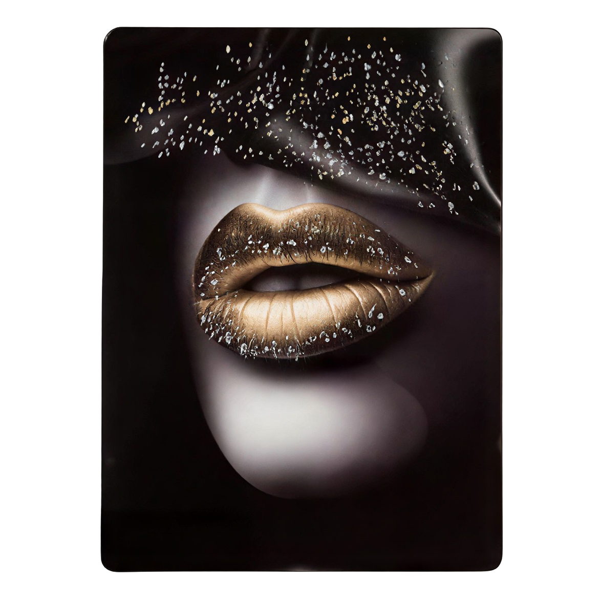 Картина интерьерная со смолой Золотые губы 40х50 см 2024-4954